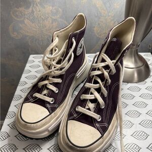 Converse Women's High-Top Sneakers - Purple and White